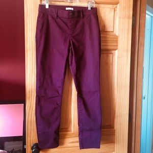 Lauren Conrad Burgundy Skinny Jeans/Jeggings